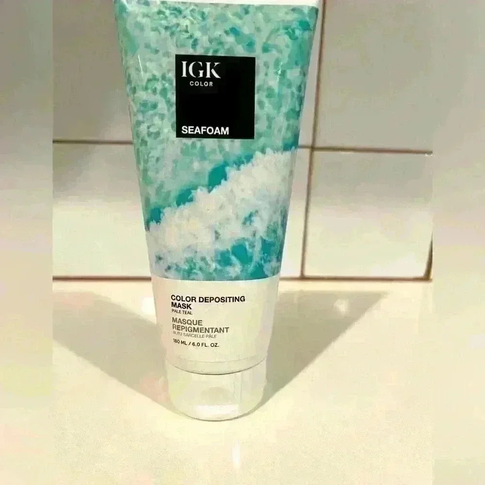 IGK Color Blue Seafoam Color Depositing Mask- 6.0 oz- Brand New/Unopened